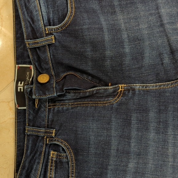 2021 Original Elisabetta Franchi Blue High rise Jeans Size 28 - Picture 2 of 7